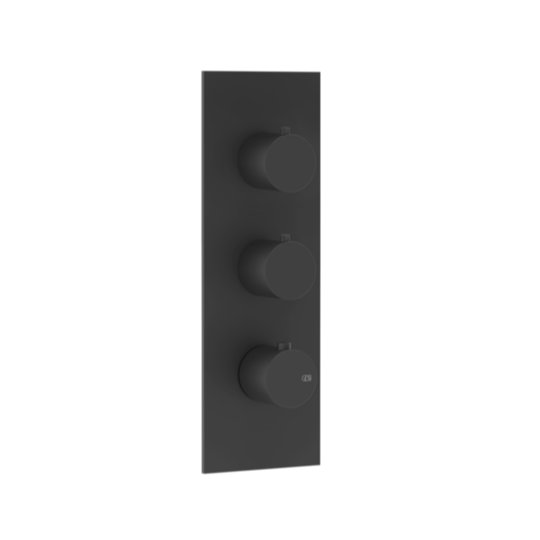 Термостатичний змішувач на 2 позиції Gessi Gessi316, Matte Black (54514-299) Для ванни, Для душа Чорний матовий