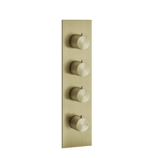 Термостатический смеситель на 3 позиции Gessi Gessi316, Brass Brushed PVD (54516-727) Для ванны, Для душа Матовая латунь PVD