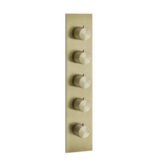 Термостатический смеситель на 4 позиции Gessi Gessi316, Brass Brushed PVD (54518-727) Для ванны, Для душа Матовая латунь PVD