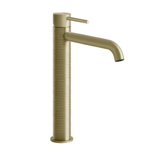 Смеситель для раковины Gessi Gessi316 Trame, без донного клапана, Brass Brushed PVD (54306-727) Для раковины Матовая латунь PVD