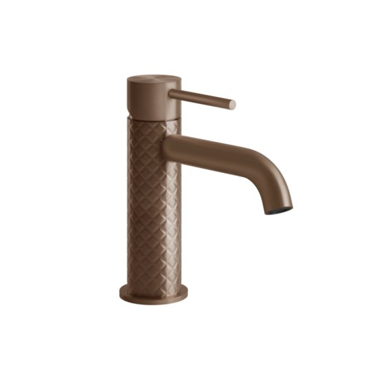 Смеситель для раковины Gessi Gessi316 Intreccio, без донного клапана, Copper Brushed PVD (54102-708) Для раковины Матовая медь PVD