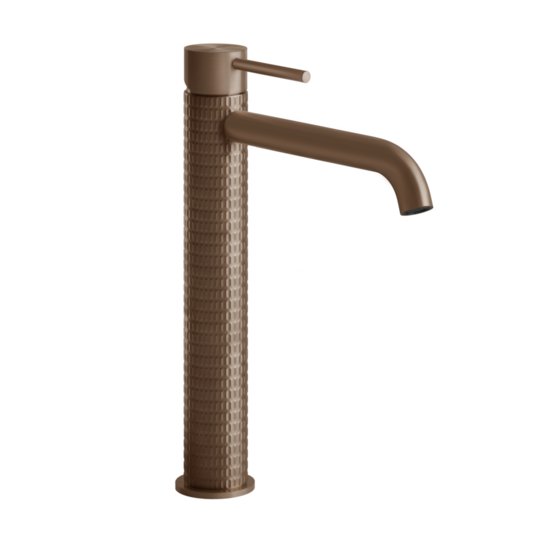 Смеситель для раковины Gessi Gessi316 Meccanica, без донного клапана, Copper Brushed PVD (54206-708) Для раковины Матовая медь PVD