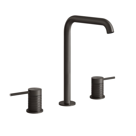 Смеситель для раковины Gessi Gessi316 Meccanica, Black Metal Br. PVD (54211-707) Для раковины Черный матовый металлик PVD