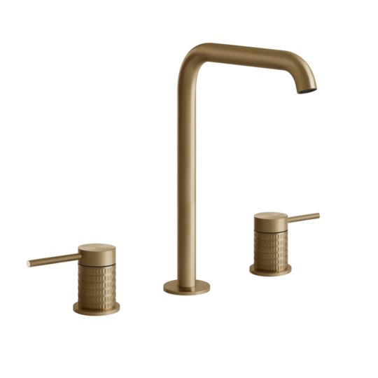 Смеситель для раковины Gessi Gessi316 Meccanica, Warm Bronze Br. PVD (54211-726) Для раковины Матовая бронза PVD