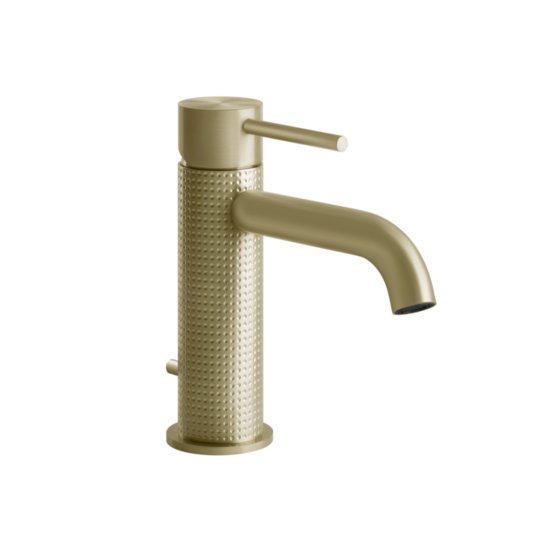 Смеситель для раковины Gessi Gessi316 Cesello, с донным клапаном, Brass Brushed PVD (54401-727) Для раковины Матовая латунь PVD