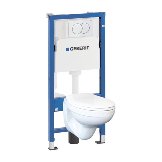 Комплект инсталляции с подвесным унитазом Geberit Duofix, альпийский белый (118.315.11.1) Для подвесных унитазов 