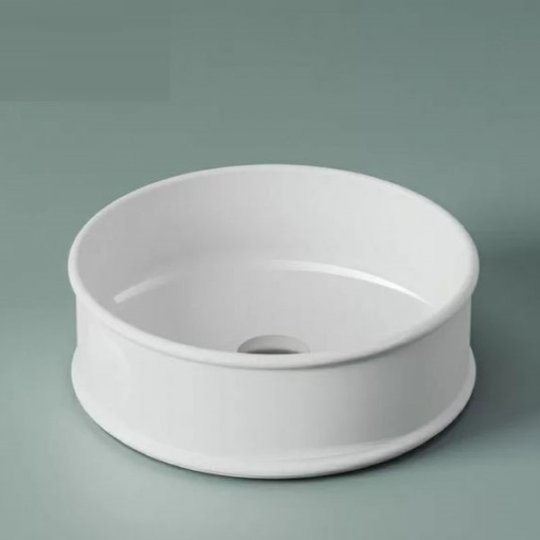 Раковина накладная Ø44 см Artceram Atelier, Grossy white (ATL001 01; 00) На столешницу, На тумбу Круглые