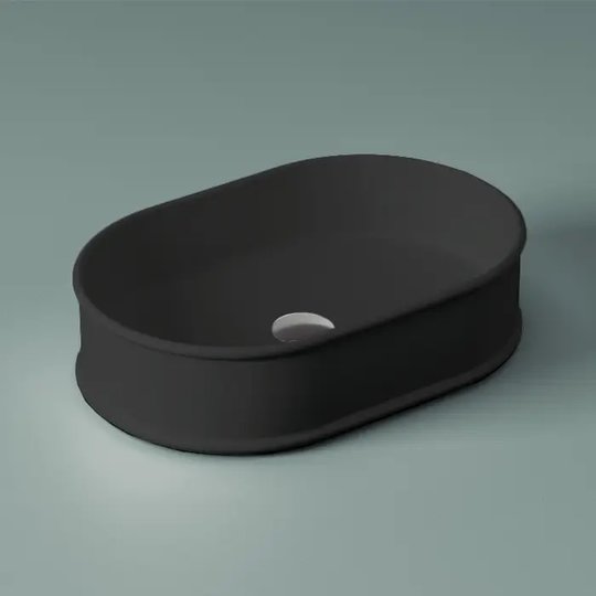 Раковина накладна 60х40 см Artceram Atelier, Matte black (ATL002 17; 00) На стільницю, На тумбу 
