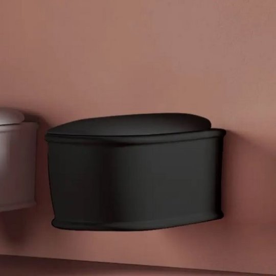 Подвесной безободковый унитаз Artceram Atelier, Matte black (ATV001 17;00) Подвесные 