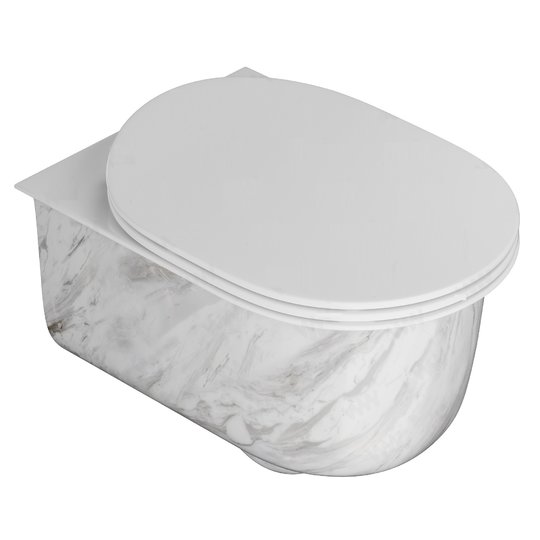 Підвісний унітаз безободковий Artceram Chic, Carrara white (CHV001 47;00) Підвісні 