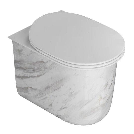 Напольный безободковый унитаз Artceram Chic, Carrara white (CHV002 47;00) Напольные 