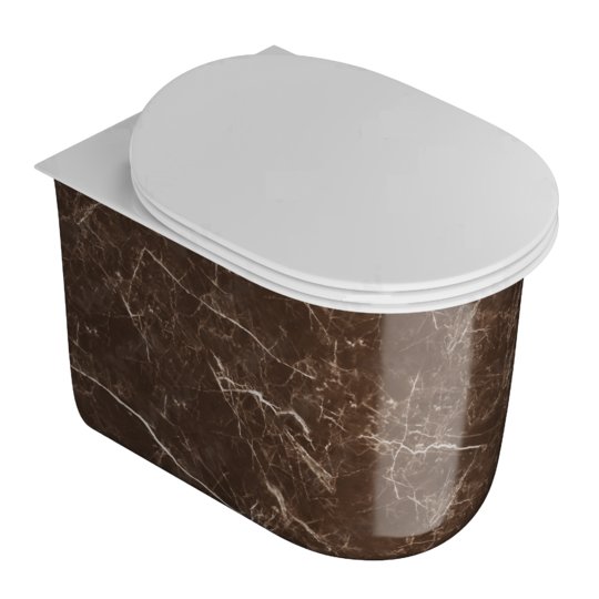 Напольный безободковый унитаз Artceram Chic, Bronze Amani, бронзовый мрамор (CHV002 49;00) Напольные 