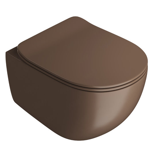 Подвесной безободковый унитаз ArtCeram File 2.0, Brown tortora (FLV004 40;00) Подвесные 