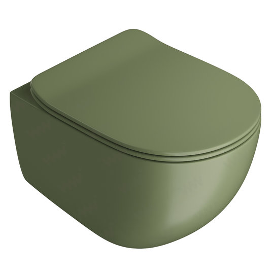 Подвесной безободковый унитаз ArtCeram File 2.0, Green salvia (FLV004 44;00) Подвесные 