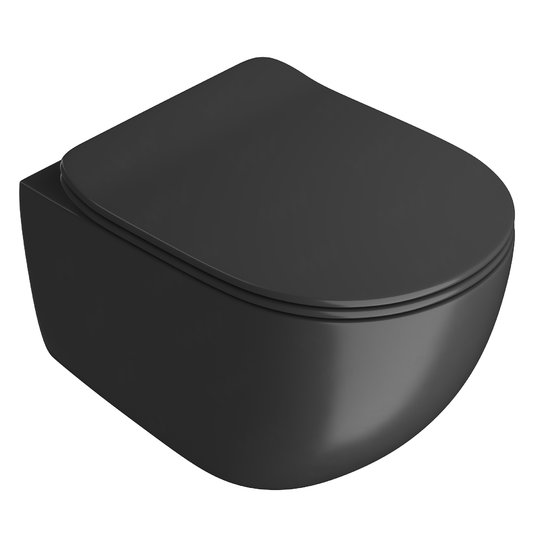 Подвесной безободковый унитаз ArtCeram File 2.0 The.Reel, Matte black (FLV006 17;00) Подвесные 