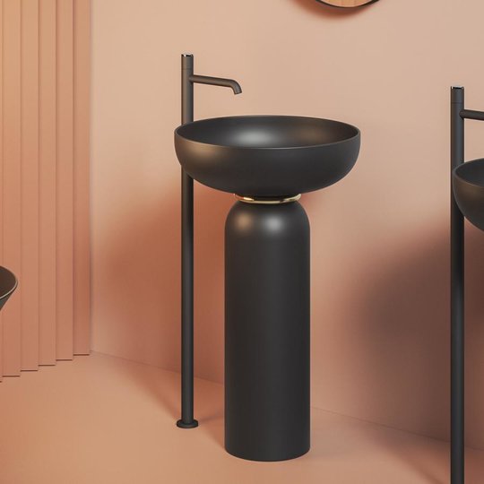 П'єдестал під раковину Ø 50 см ArtCeram Jolie, Matte black (JOC001 17; 00) 