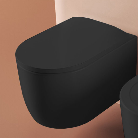 Подвесной безободковый унитаз ArtCeram Monet, Matte black (MNV001 17;00) Подвесные 