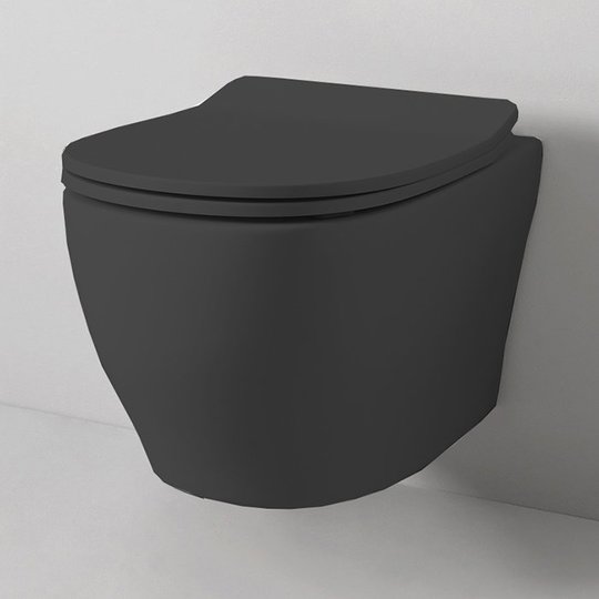 Подвесной безободковый унитаз ArtCeram Ten, Matte black (TEV006 17;00) Подвесные 