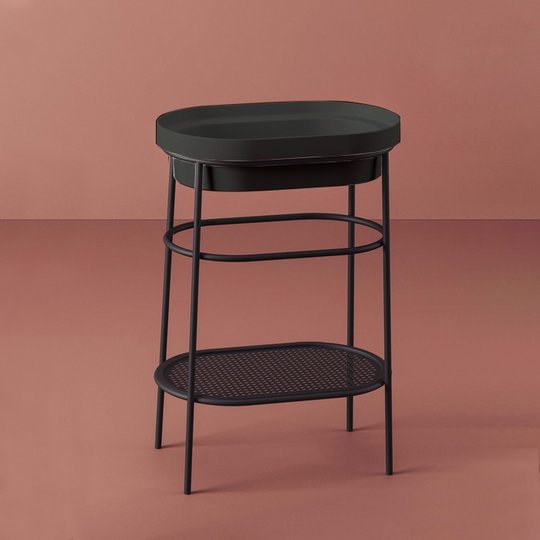 Консоль підлогова 35X48 h83 см під раковину Artceram Fuori Scala, Matte black (ACA055 17) ArtCeram Консоль