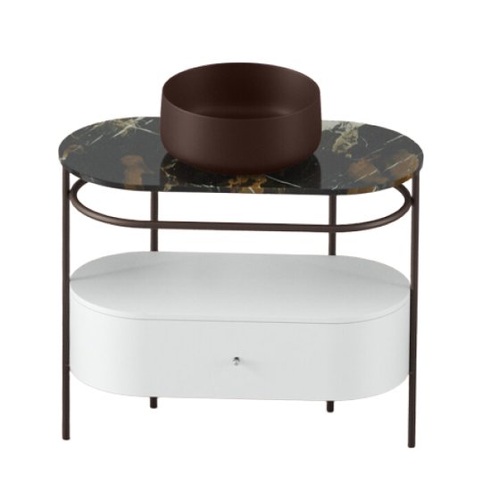 Напольная консоль под раковину 95x48 h75,5 см Artceram Flair 4.0, Moka (ACA068 56) ArtCeram Консоль