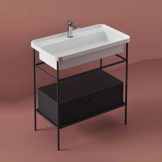 Ящик для консоли ArtCeram Fuori Scala, Matte black (ACM040 17) ArtCeram Тумбы