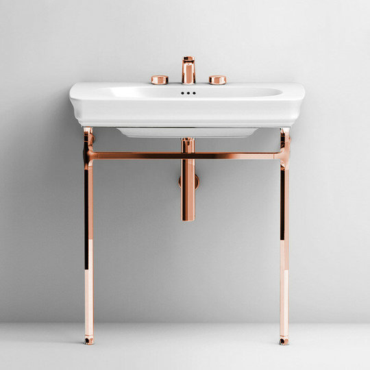 Консоль металлическая 55 см Artceram Civitas, Pink Gold (CIA001 77) ArtCeram Консоль