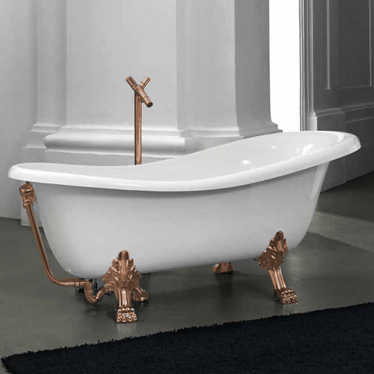 Ванна акриловая 170х80 см отдельностоящая Artceram Hermitage, White/Bronze (HEW001 72) ArtCeram Овальные