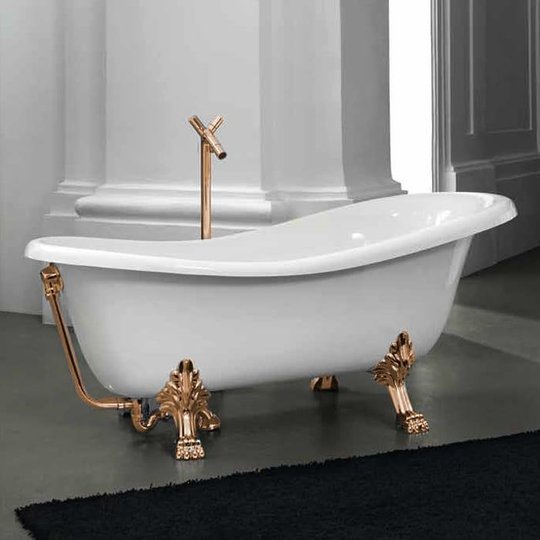 Ванна акриловая 170х80 см отдельностоящая Artceram Hermitage, White/Gold (HEW001 73) ArtCeram Овальные