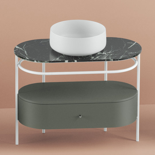 Стільниця для консолі кераміка ArtCeram Flair 4.0, Marquinia black (TFA010 90) ArtCeram Стільниці