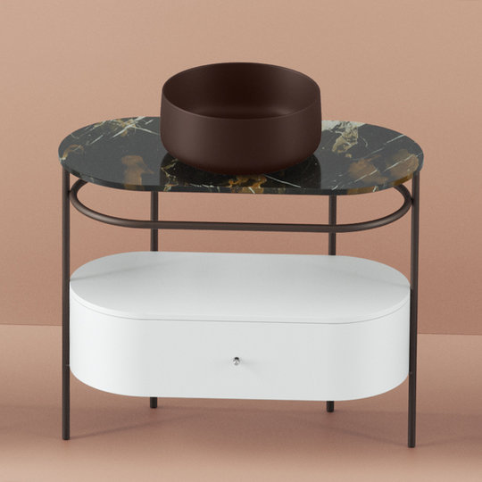 Столешница для консоли керамика ArtCeram Flair 4.0, Black&gold (TFA010 91) ArtCeram Столешницы