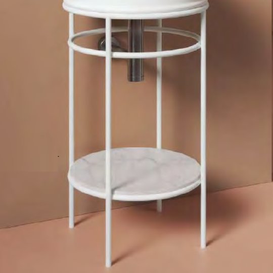 Керамическая полка для круглой консоли ArtCeram Vogue 2.0, Carrara white (TFA012 47) Полочки ArtCeram