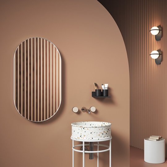 Зеркало для ванной комнаты 50х90 см ArtCeram Look, Matte white (ACS017 05) ArtCeram Зеркала