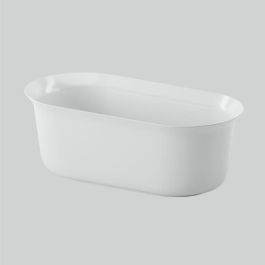 Ванна отдельностоящая 140×70 h52 см, искусственный камень LivingTec, Artceram Petite, Grossy white (ACW005 01;00) ArtCeram Овальные