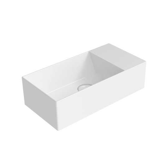 Керамическая раковина 50х25 см Flaminia App AppLight 5025DX, полочка справа, White (AP5025DX) Подвесные Прямоугольные