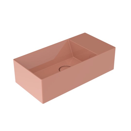 Керамическая раковина 50х25 см Flaminia App AppLight 5025DX, полочка справа, Terracotta (AP5025DXTC) Подвесные Прямоугольные