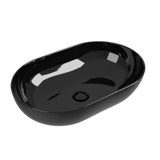 Керамічна раковина 62х40 см Flaminia App, Black (AP62ANER) На стільницю, На тумбу 