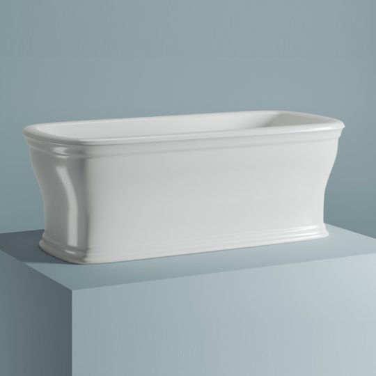 Ванна отдельностоящая 180×85 h65 см, искусственный камень LivingTec, Artceram Neo, Grossy white (ACW003 01;00) ArtCeram Прямоугольные