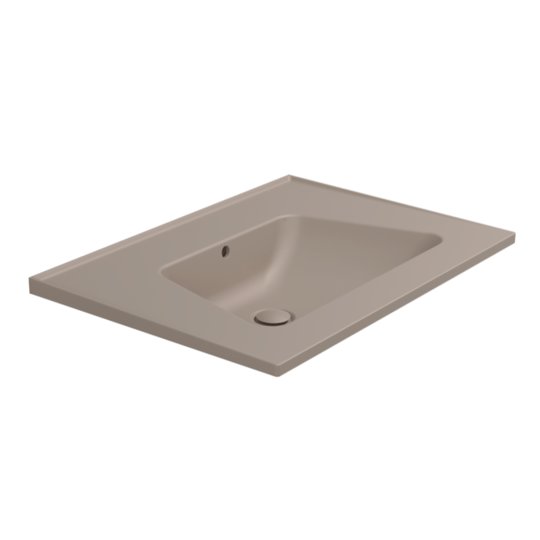Керамическая раковина 72х51,5 см Flaminia Bloom 70, Argilla (BM70LARG) На консоль, На столешницу, На тумбу Прямоугольные