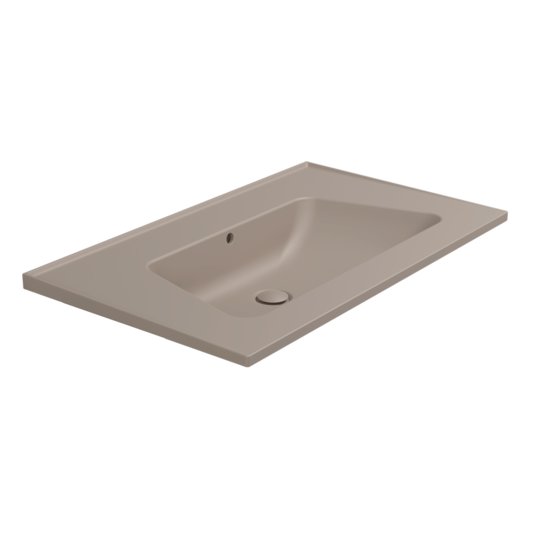Керамическая раковина 87х51,5 см Flaminia Bloom 85, Argilla (BM85LARG) На консоль, На столешницу, На тумбу Прямоугольные