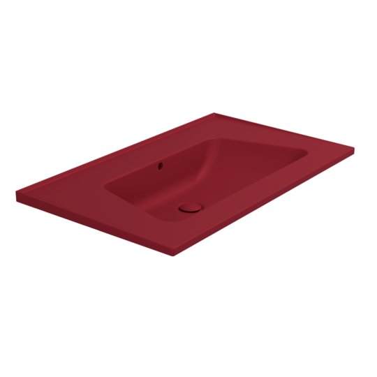 Керамическая раковина 87х51,5 см Flaminia Bloom 85, Rosso Rubens (BM85LRRU) На консоль, На столешницу, На тумбу Прямоугольные