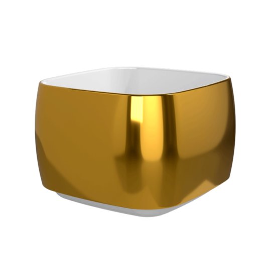 Накладна керамічна раковина 40х40 см Flaminia Flag, White/Gold (FG40H28OR) Накладної 