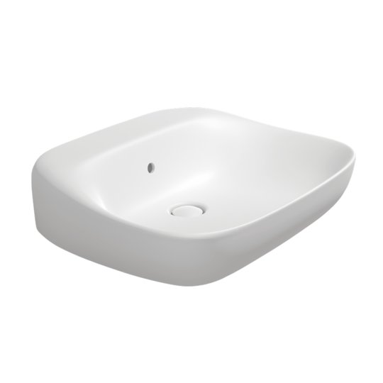 Керамическая раковина 60х49 см Flaminia Fluo 60, Milky White (FU60LLAT) Накладной, Подвесные Овальные