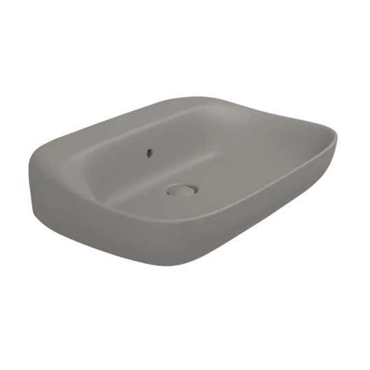 Керамическая раковина 70х49 см Flaminia Fluo 70, Cenere (FU70LCEN) Накладной, Подвесные Овальные