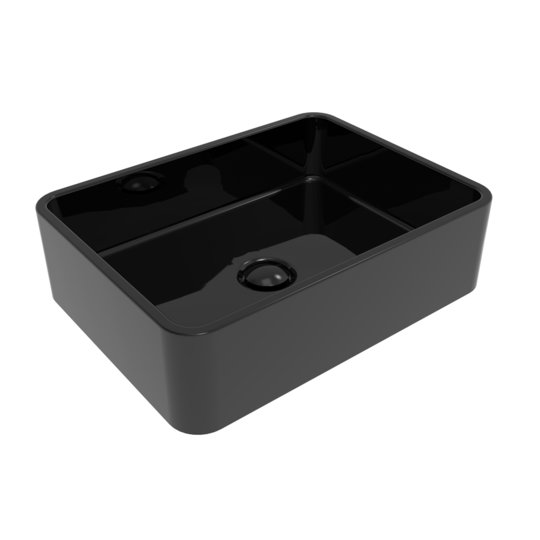 Накладная раковина 48х36 см Flaminia Miniwash, Black (MWL48NER) На столешницу, Накладной Прямоугольные