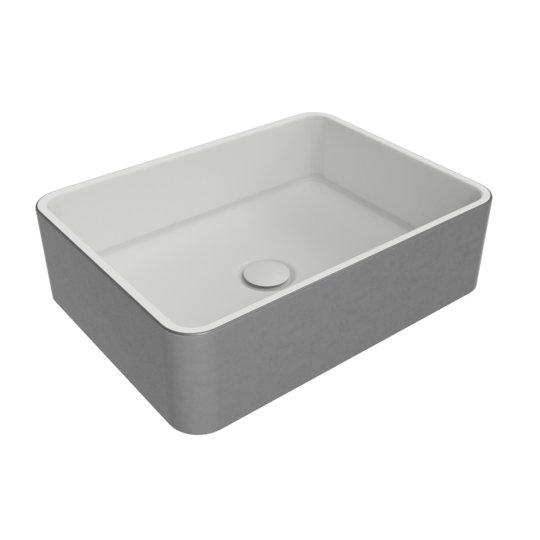 Накладная раковина 48х36 см Flaminia Miniwash, Silver White (MWL48SLP) На столешницу, Накладной Прямоугольные