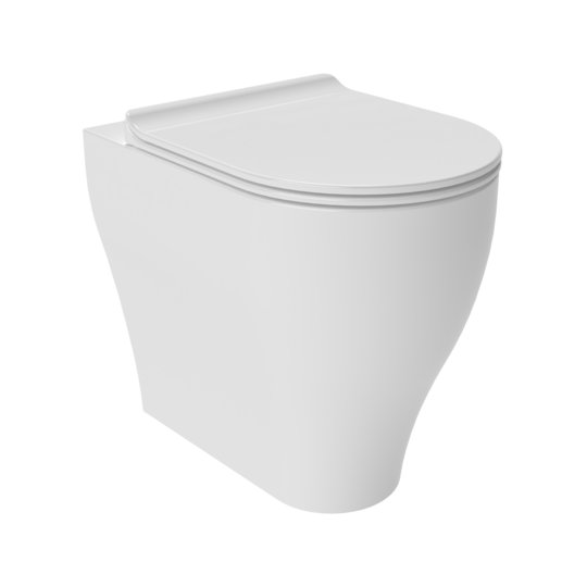 Напольный безободковый унитаз Flaminia App Solution Gosilent, с сиденьем Slim Soft Close, White (AP113S+QKCW09) Напольные 