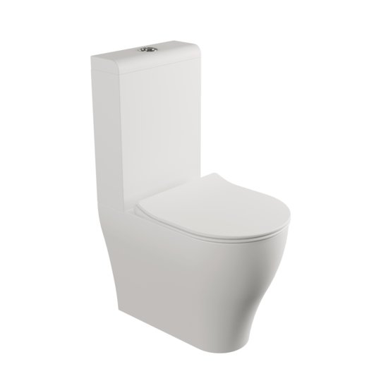 Унітаз-компакт Flaminia App Plus Goclean, з сидінням Slim Soft Close, Milky White (AP116RGLAT+AP39LAT+APCW07LAT) Підлогові З бачком (в комплекті)