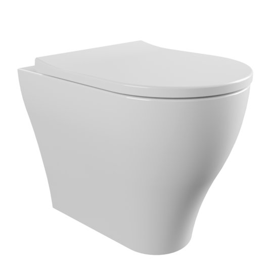 Напольный безободковый унитаз Flaminia App Plus Goclean, с сиденьем Slim Soft Close, White (AP117RG+QKCW07) Напольные 