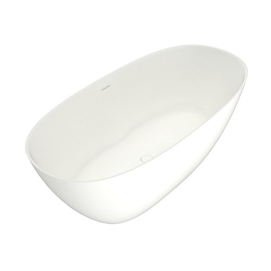 Ванна отдельностоящая 160x75xH60 см, искусственный камень, Flaminia App Tub, Milky White (AP160VLAT) Flaminia Овальные