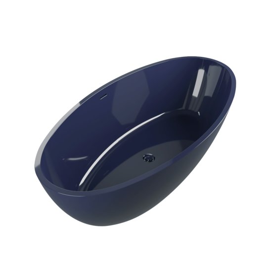 Ванна отдельностоящая 165x80xH52,5 см, искусственный камень Flaminia App, Marine Blue (AP165VBU) Flaminia Овальные